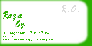 roza oz business card